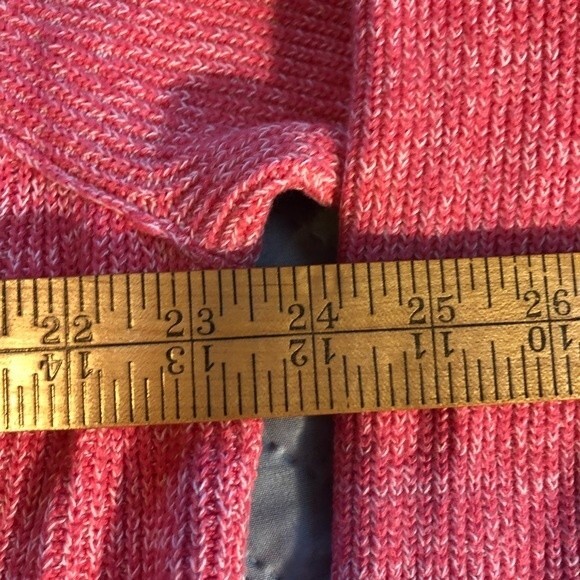 Free People heather pink sweater, medium, cotton blend great preowned condition - Picture 5 of 6